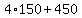 4%2A150+%2B+450