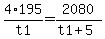 4%2A195%2Ft1=2080%2F%28t1%2B5%29