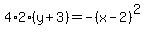 4%2A2%28y%2B3%29=-%28x-2%29%5E2