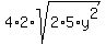 4%2A2%2Asqrt%282%2A5%2Ay%5E2%29