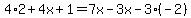 4%2A2%2B4x%2B1=7x-3x-3%28-2%29+