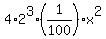 4%2A2%5E3%281%2F100%29x%5E2