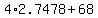 4%2A2.7478+%2B+68