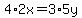 4%2A2x=3%2A5y