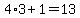 4%2A3%2B1=13+