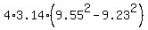 4%2A3.14%2A%289.55%5E2+-+9.23%5E2%29