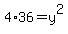 4%2A36=y%5E2