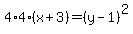 4%2A4%28x%2B3%29=%28y-1%29%5E2