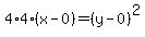 4%2A4%28x-0%29=%28y-0%29%5E2