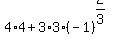 4%2A4%2B3%2A3%2A%28-1%29%5E%282%2F3%29