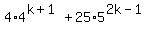 4%2A4%5E%28k%2B1%29+%2B+25%2A5%5E%282k-1%29