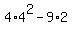 4%2A4%5E2-9%2A2
