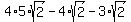 4%2A5%2Asqrt%282%29-4%2Asqrt%282%29-3%2Asqrt%282%29