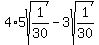 4%2A5sqrt%281%2F30%29-3sqrt%281%2F30%29