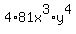 4%2A81x%5E3%2Ay%5E4