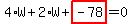 \"4%2AW%2B2%2AW%2Bhighlight_red%28+-78+%29=0\"