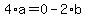 4%2Aa+=+0+-+2%2Ab