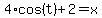 4%2Acos%28t%29%2B2=x