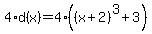 4%2Ad%28x%29=4%28%28x%2B2%29%5E3+%2B3%29