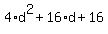 4%2Ad%5E2%2B16%2Ad%2B16