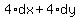 4%2Adx+%2B+4%2Ady