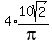 4%2Aexpr%2810sqrt%282%29%2Fpi%29