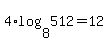 4%2Alog%288%2C512%29=12