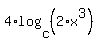 4%2Alog%28c%2C%282%2Ax%5E3%29%29