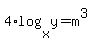 4%2Alog%28x%2Cy%29=m%5E3