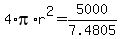 4%2Api%2Ar%5E2=5000%2F7.4805