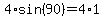 4%2Asin%2890%29+=+4%2A1
