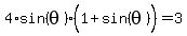 4%2Asin%28theta%29%2A%281%2Bsin%28theta%29%5E%22%22%29=3
