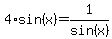 4%2Asin%28x%29=1%2Fsin%28x%29