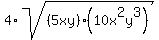 4%2Asqrt%28%285xy%29%2810x%5E2y%5E3%29%29