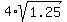 4%2Asqrt%281.25%29