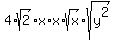 4%2Asqrt%282%29%2Ax%2Ax%2Asqrt%28x%29%2Asqrt%28y%5E2%29