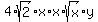 4%2Asqrt%282%29%2Ax%2Ax%2Asqrt%28x%29%2Ay