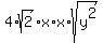 4%2Asqrt%282%29%2Ax%2Ax%2Asqrt%28y%5E2%29