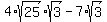4%2Asqrt%2825%29%2Asqrt%283%29+-+7%2Asqrt%283%29