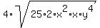 4%2Asqrt%2825%2A2%2Ax%5E2%2Ax%2Ay%5E4%29
