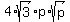 4%2Asqrt%283%29%2Ap%2Asqrt%28p%29