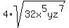 4%2Asqrt%2832x%5E5yz%5E7%29