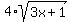 4%2Asqrt%283x%2B1%29