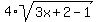 4%2Asqrt%283x%2B2+-+1%29
