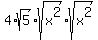 4%2Asqrt%285%29%2Asqrt%28x%5E2%29%2Asqrt%28x%5E2%29
