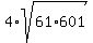4%2Asqrt%2861%2A601%5E%22%22%29