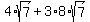 4%2Asqrt%287%29+%2B+3%2A8%2Asqrt%287%29