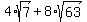 4%2Asqrt%287%29+%2B+8%2Asqrt%2863%29