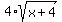 4%2Asqrt%28x%2B4%29