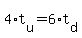 4%2At%5Bu%5D+=+6%2At%5Bd%5D